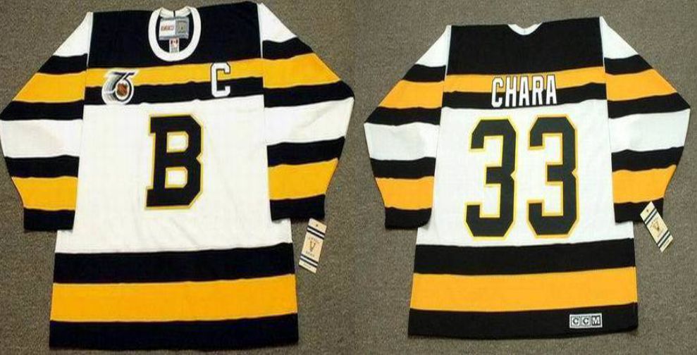 2019 Men Boston Bruins #33 Chara White CCM NHL jerseys1->boston bruins->NHL Jersey